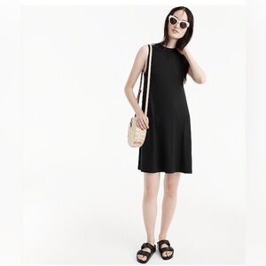 J. Crew Black Sleeveless Swing Dress - XS